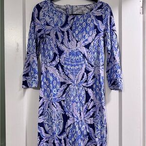 Lilly Pulitzer Blue and Purple Paisley Top